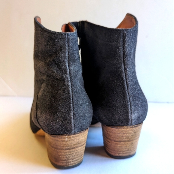 Isabel Marant Booties Suede Leather Wooden Heel Boots US 6 🩷 - Picture 4 of 9